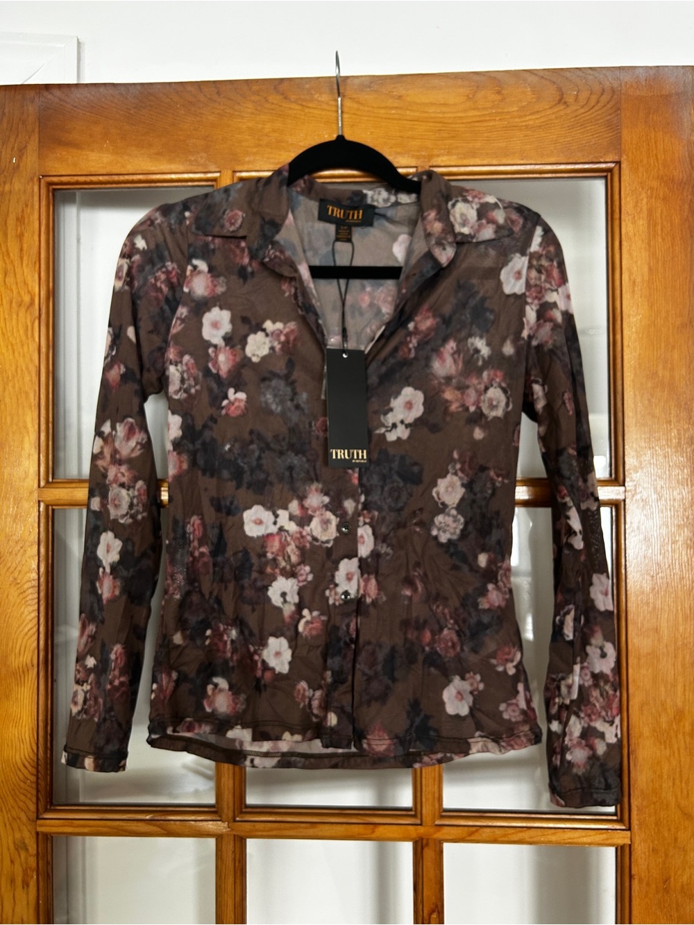 TRUTH Brown Floral Button-Down Shirt